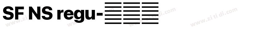 SF NS regu字体转换